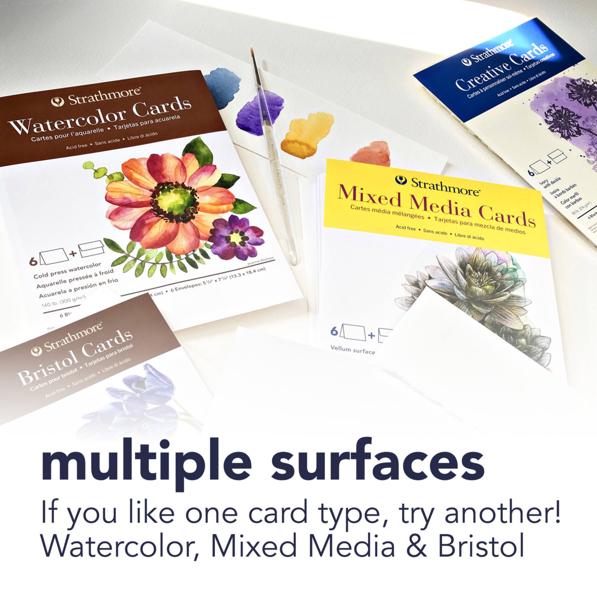 Strathmore® 5" x 7" White Photo Mount Card & Envelope Sets